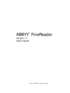 Abbyy Finereader 11 User Guide