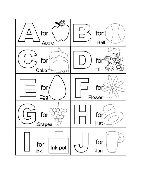 abc coloring pages