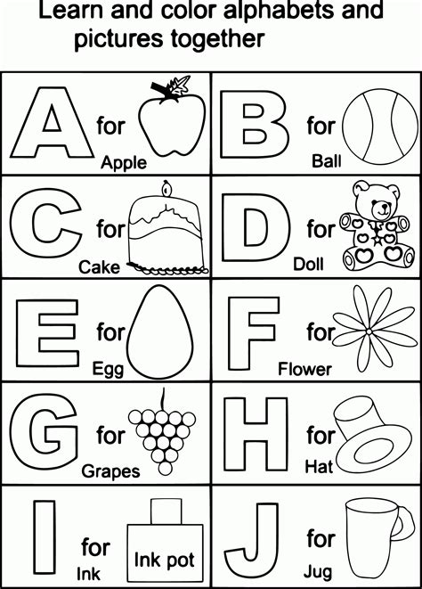 Abc Coloring Pages Free Printable Alphabet For Kids Coloring Abc Worksheet Kindergarten - Coloring Abc Worksheet Kindergarten