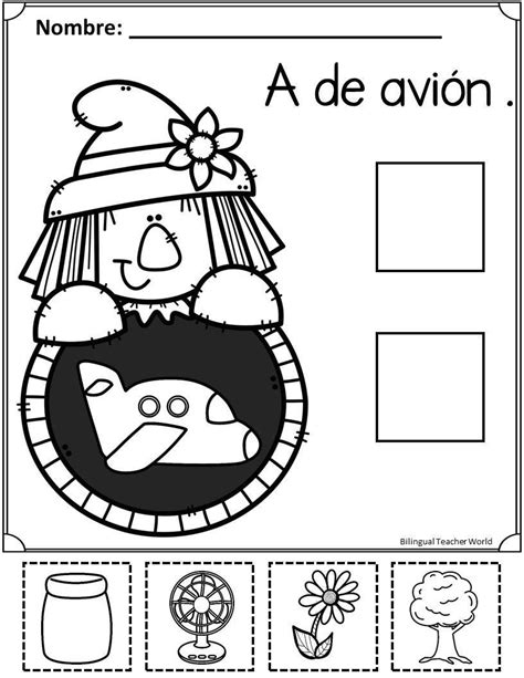 Abc Cut And Paste   Autumn Spanish Abc Cut And Paste Ndash Bilingual - Abc Cut And Paste