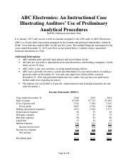 Abc Electronics An Instructional Case Illustrating