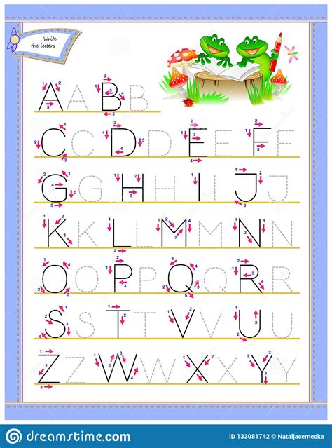 Abc Kids Writing Alphabet Letter Tracing School Edu Writing Alphabets For Kids - Writing Alphabets For Kids