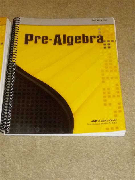 abeka third edition pre algebra answer key