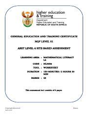 Abet Level 4 Question Papers Zipatoore
