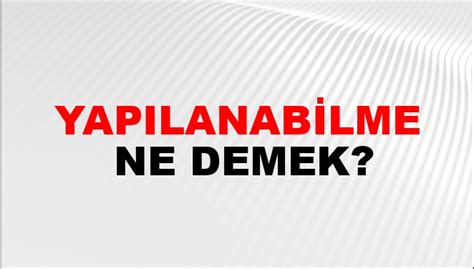 Abil Ne Demek