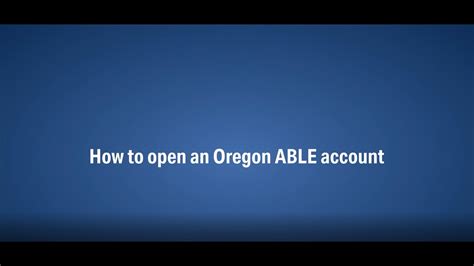 able account oregon