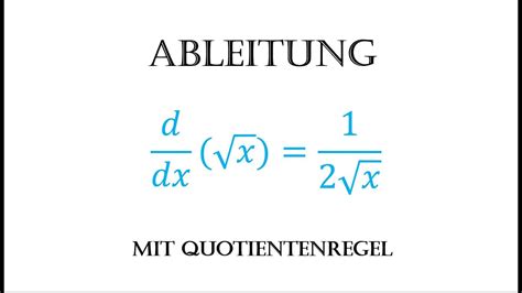 ableitung wurzel x quadratic equation