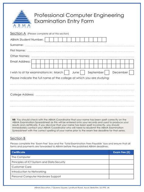 Abma Computer Engineering Past Exam Papers 2012