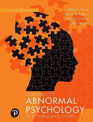 Full Download Abnormal Psychology 5Th Canadian Edition 