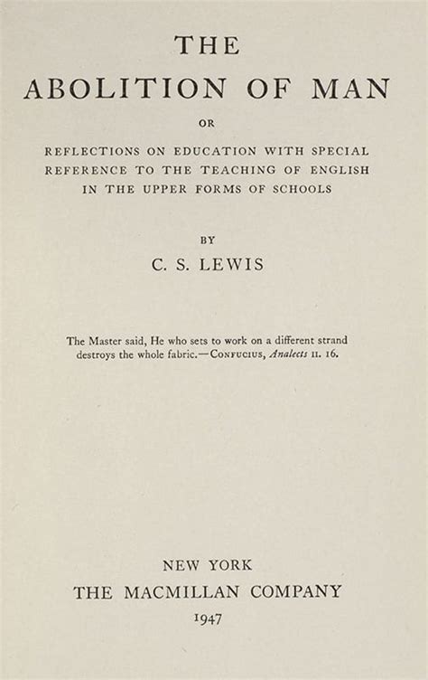 Abolition Of Man Pdf