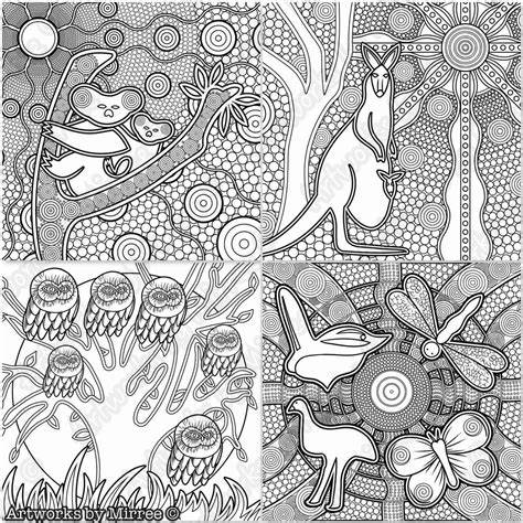 aboriginal dreamtime colouring pages