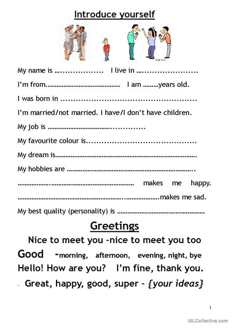 About Myself English Esl Worksheets Pdf Amp Doc About Yourself Worksheet Kindergarten - About Yourself Worksheet Kindergarten