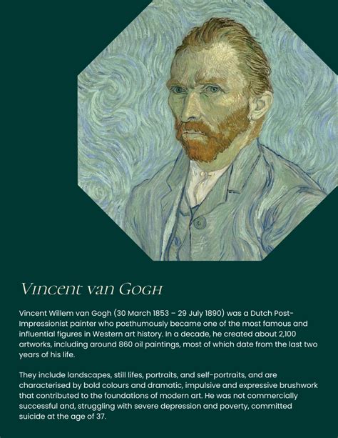 about vincent van gogh biography