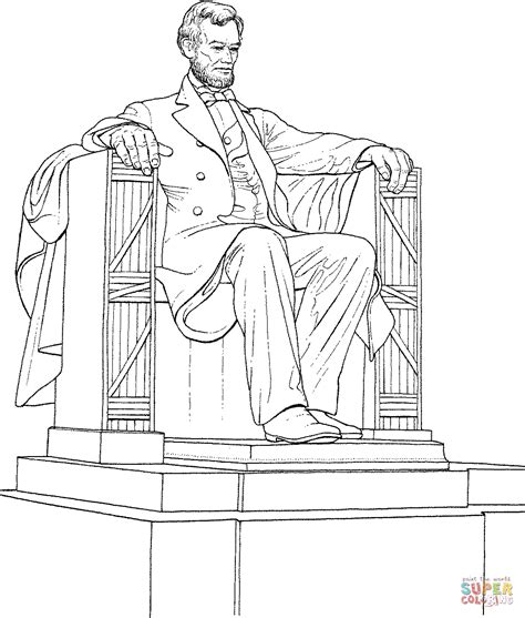 Abraham Lincoln Statue Coloring Page Abraham Lincoln Coloring Pages For Kindergarten - Abraham Lincoln Coloring Pages For Kindergarten