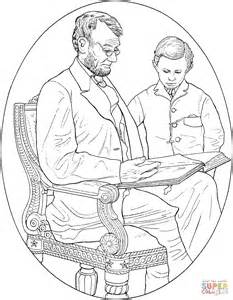 Abraham Lincoln With His Son Coloring Page Abraham Lincoln Coloring Pages For Kindergarten - Abraham Lincoln Coloring Pages For Kindergarten