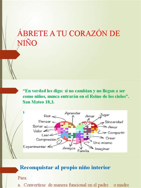 Abrete A Tu Corazon De Ni O Para Nacer A Ti Mismo