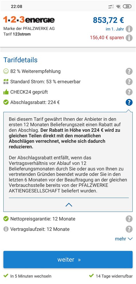 abschlagsrabatt strom