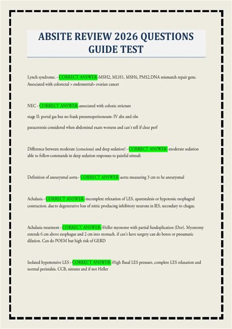 absite review questions
