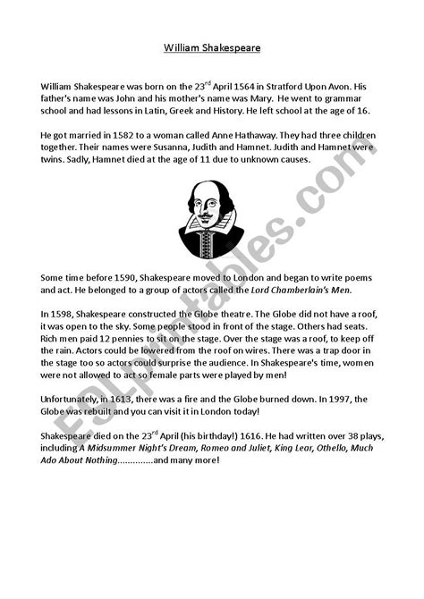 absolute shakespeare biography questions and answers