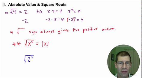 Absolute Value Square Root