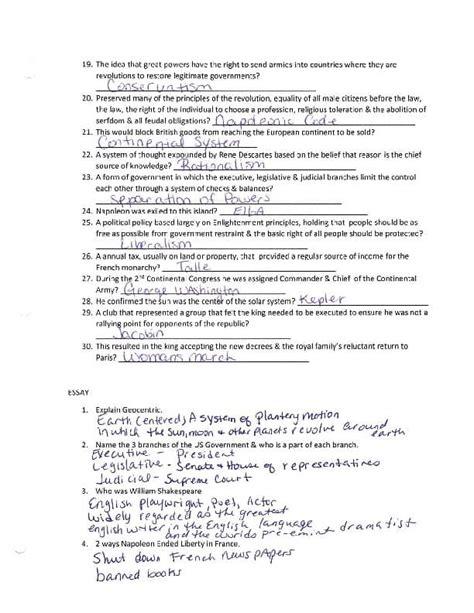 absolutism answer key