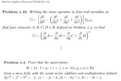 Abstract Algebra Problems With Solutions