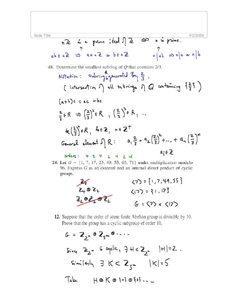 abstract algebra questions and answers full online