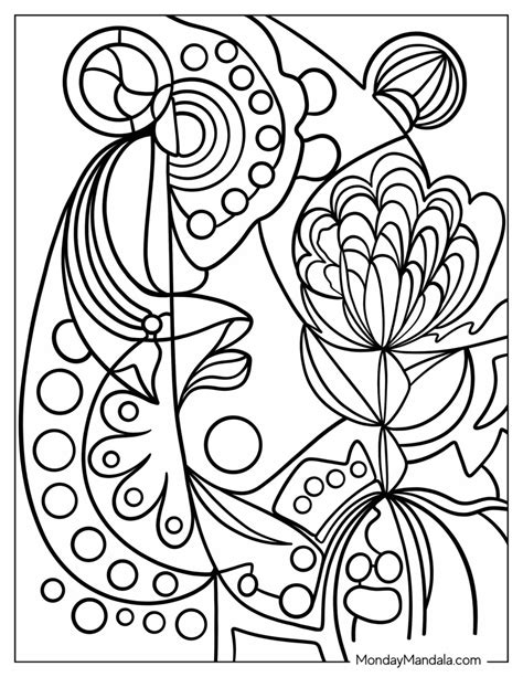 abstract coloring pages