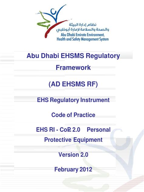 Read Online Abu Dhabi Ehsms Regulatory Framework Ad Ehsms Rf 