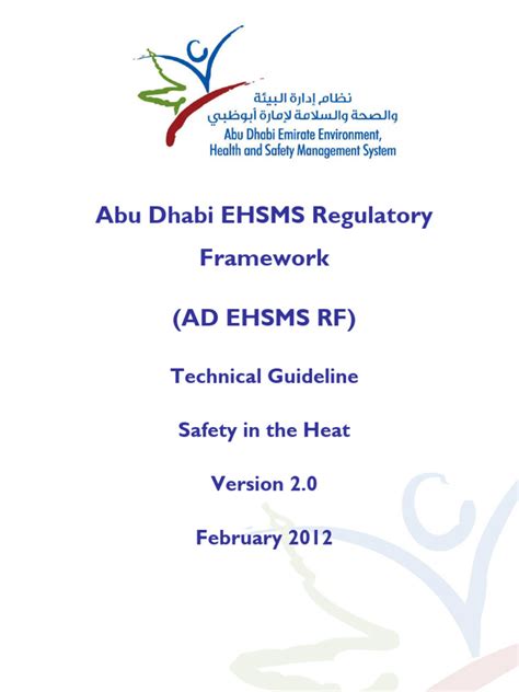 Read Online Abu Dhabi Ehsms Regulatory Framework Ad Ehsms Rf 