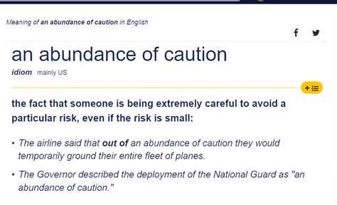 Abundance Of Caution