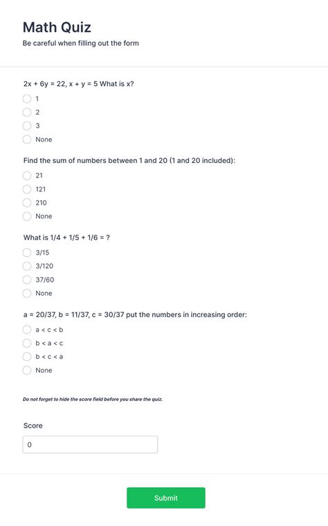 Abvab Math Quiz
