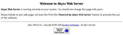 abyss web server wordpress