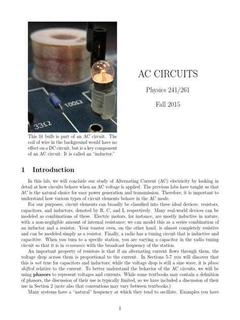 Ac Circuits Lab Manual Pdf Pincheore