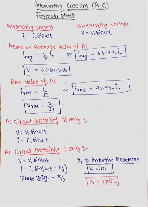 Ac Class 12 Notes
