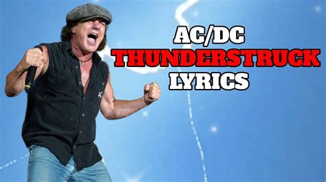 Ac Dc Thunderstruck Lyrics
