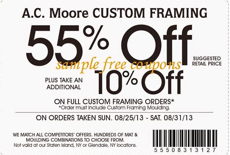 Ac Moore Coupons Entire Purchase