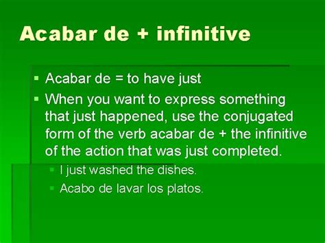 Acabar De To Have Just X27 Done Something Acabar De Worksheet - Acabar De Worksheet