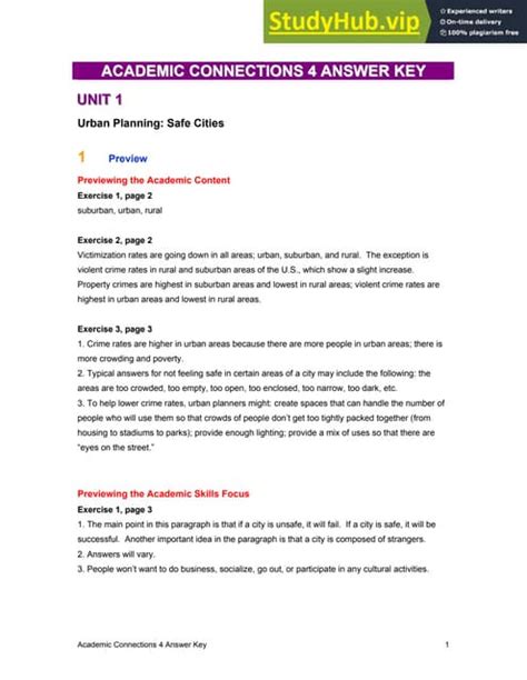 Academic Connections 4 Answer Key