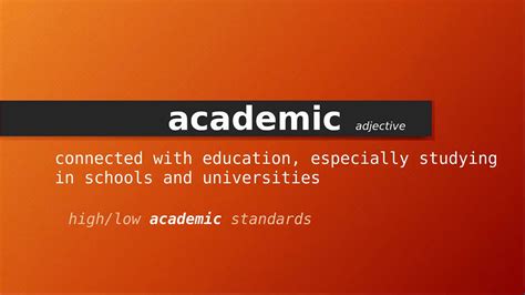 academic definition