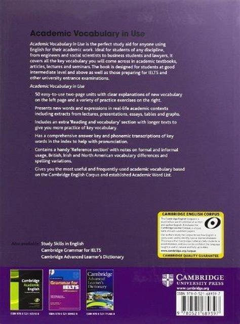 Full Download Academic Vocabulary In Use With Answers 