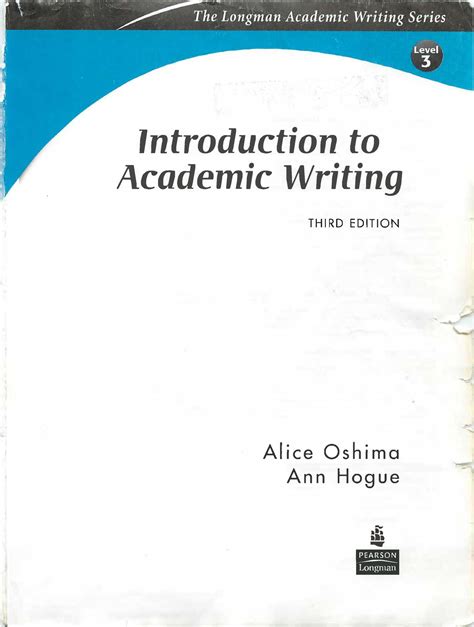 Full Download Academic Writing Third Edition Answer Key Oshima 