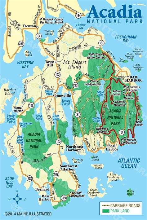 acadia maine map