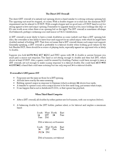 Acbl 1nt Overcall Pdf