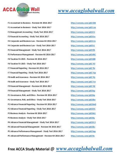 Acca Bpp Study Material 2017 Aglobalwall