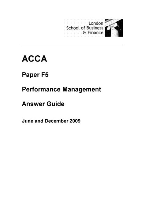 Acca F5 Notes 2013 Lsbf