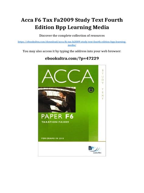 Acca F6 Bpp Study Text