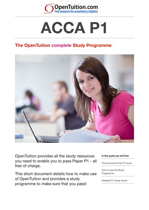 Acca P1 Study Guide