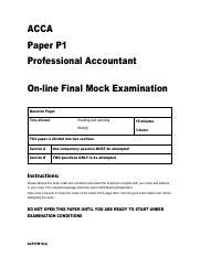 Download Acca Bpp P1 Questionand Answer 