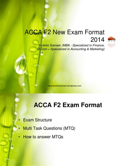 Download Acca F2 Sample Paper 2014 